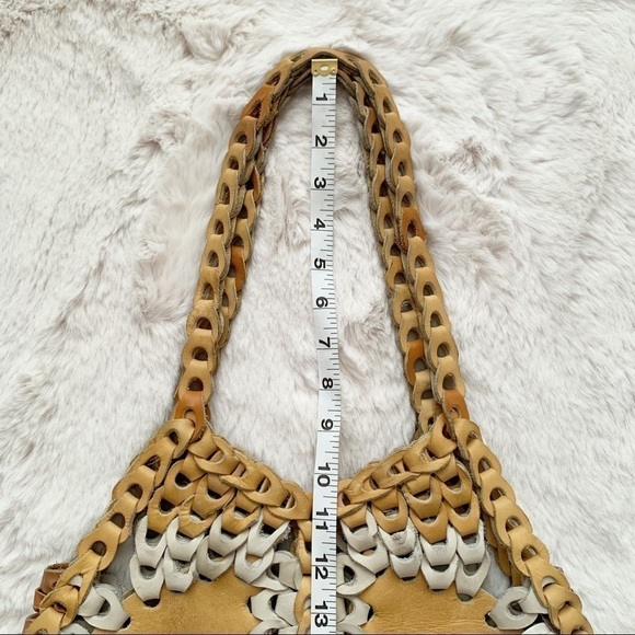 VINTAGE | 1970s Leather Chain Patchwork Shoulder Bag - Picture 12 of 12